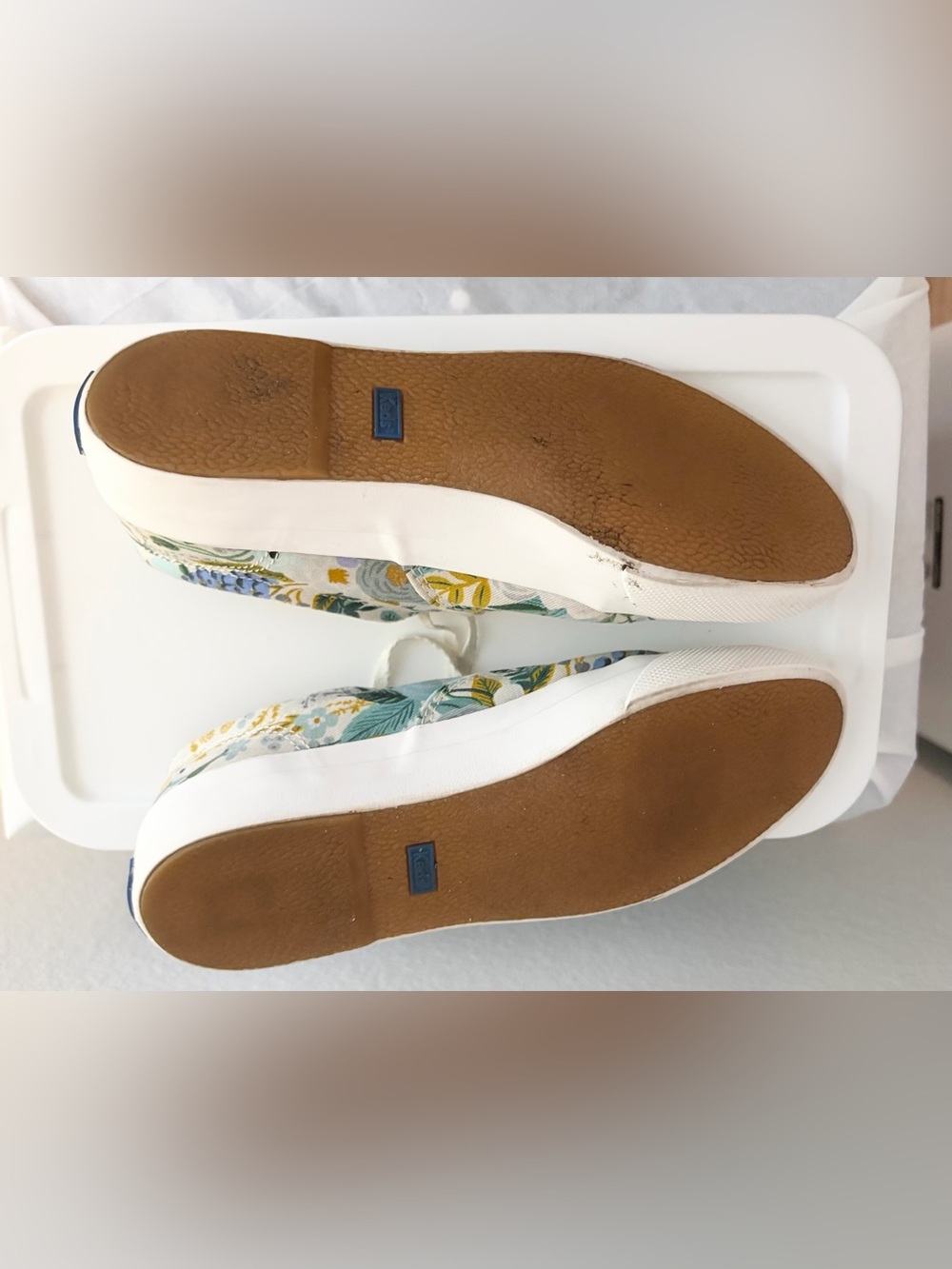 EUC Keds x Rifle Paper Co. Anchor Sneakers in Garden Party Grey - Picture 10 of 10